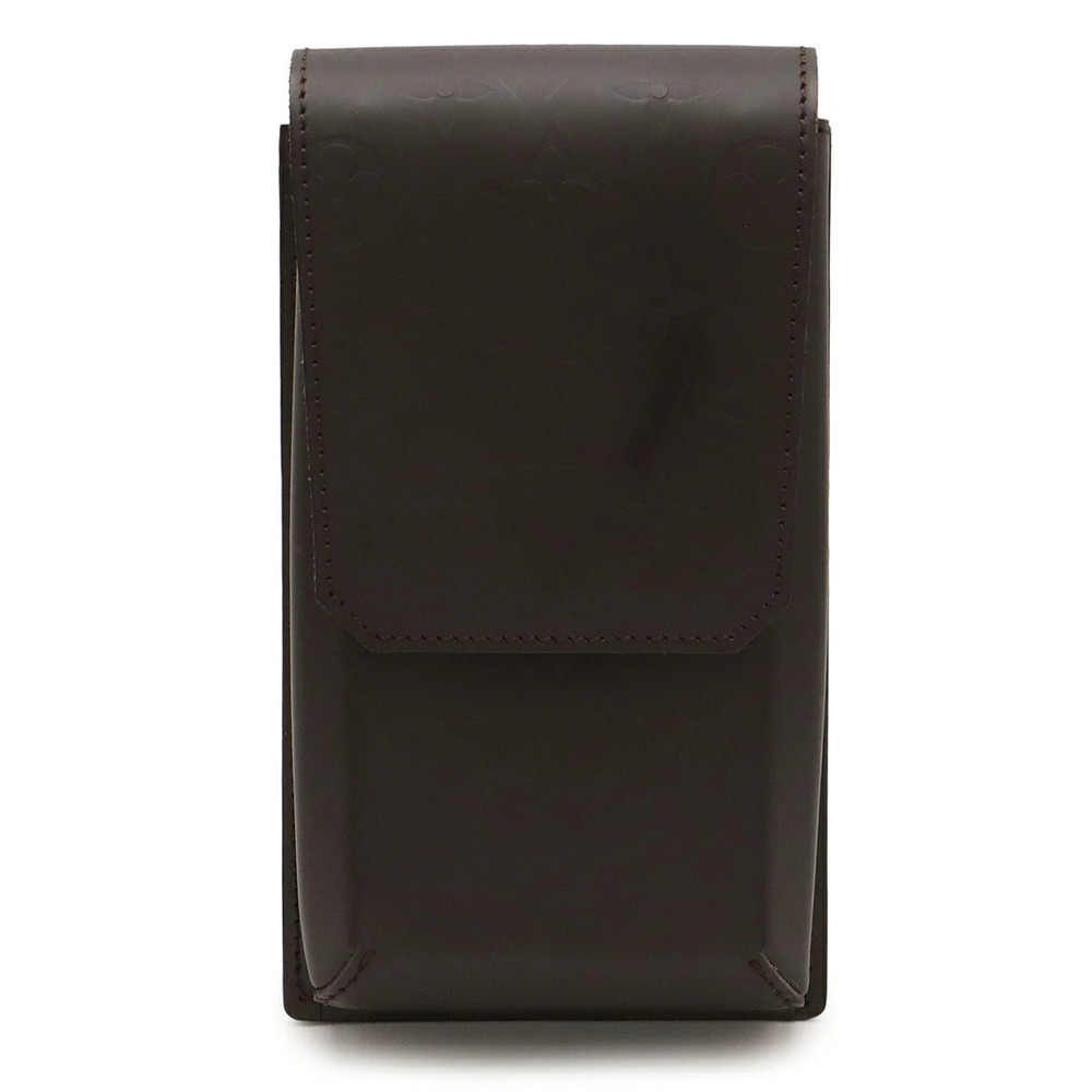LOUIS VUITTON Glace Huggy Waist Pouch Clutch Bag Belt Cafe Brown